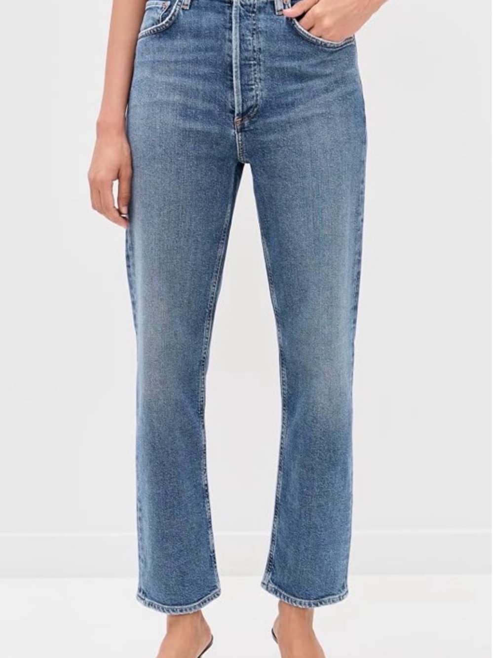 AGoldE 90s Pinch Waist Crop Brand New